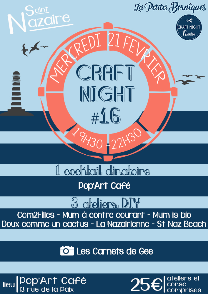 Craft night - Saint-Nazaire - ateliers DIY