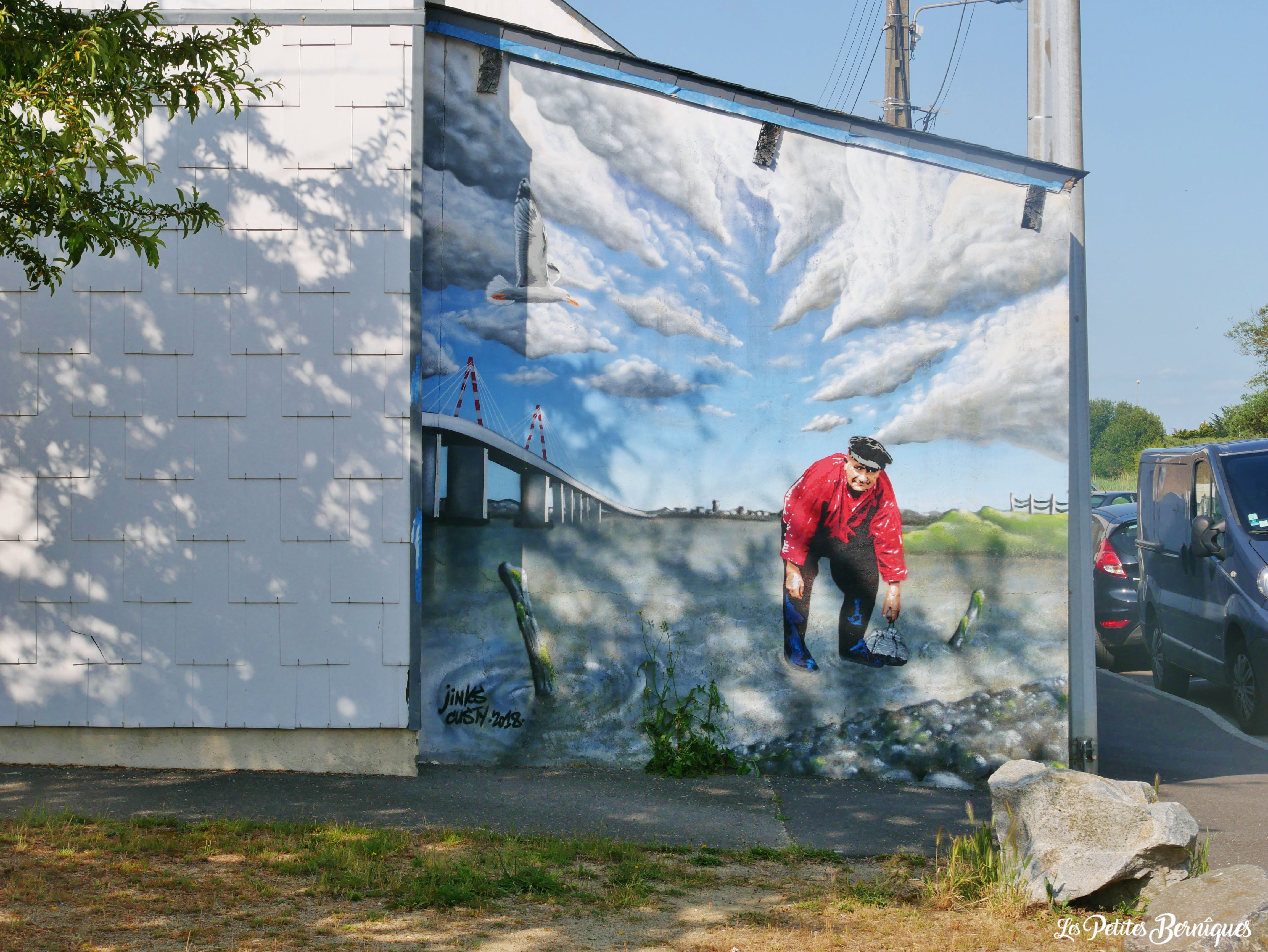 Fresque pecheur Jinks Kunst Saint-Nazaire