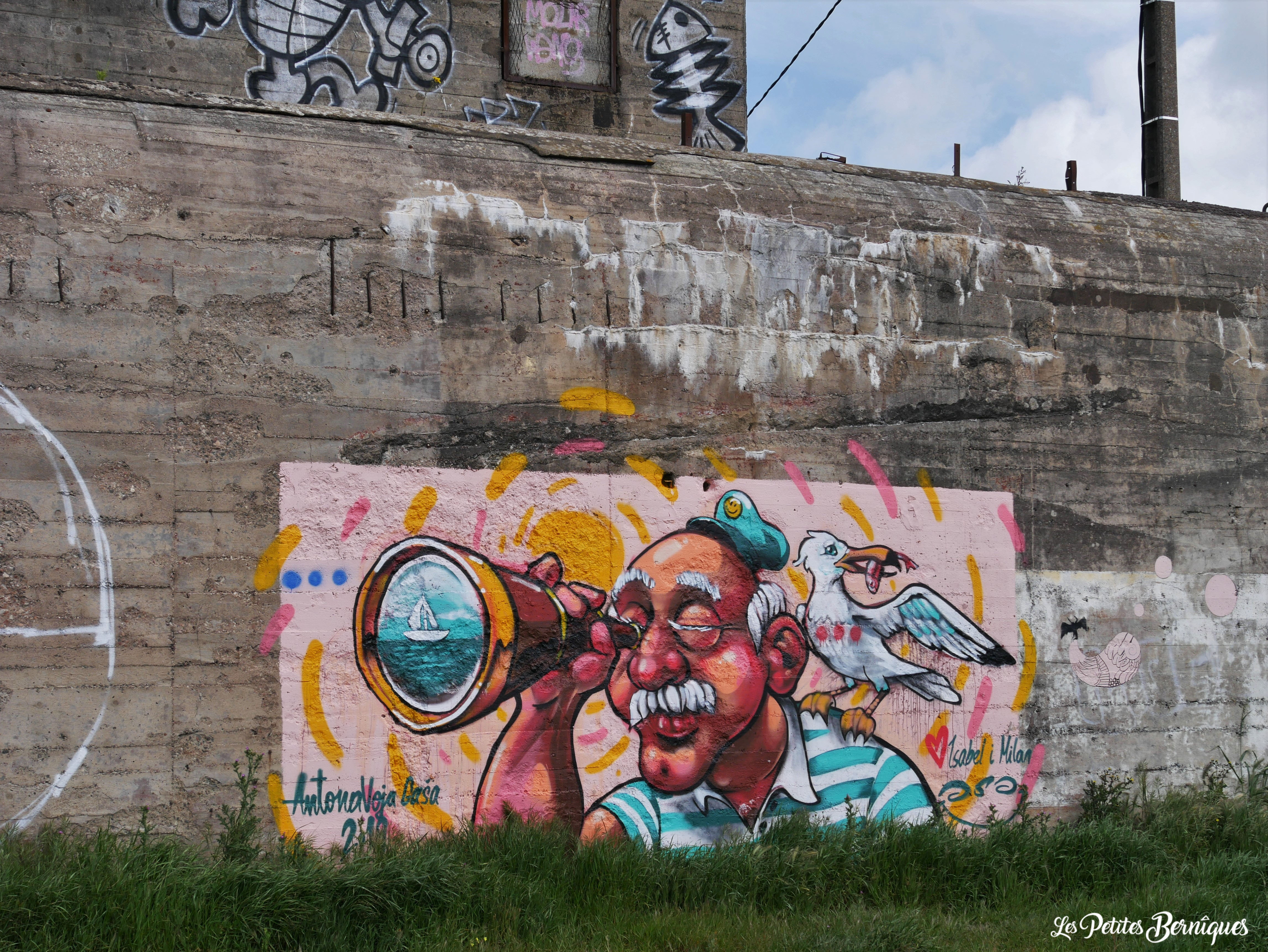 Fresque pecheur longue vue Saint-Nazaire