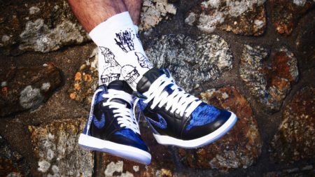 sneakers bleu et noir